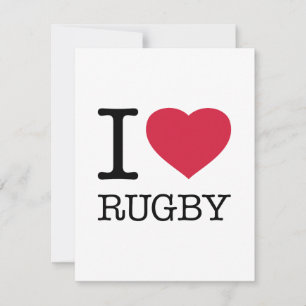 CARTES POUR FÊTES ANNUELLES J'ADORE RUGBY
