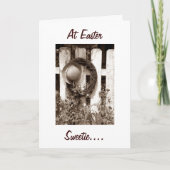 CARTES POUR FÊTES ANNUELLES J'ADORE "VOUS" SUEETIE AU STYLE EASTER-GARDEN (Devant)