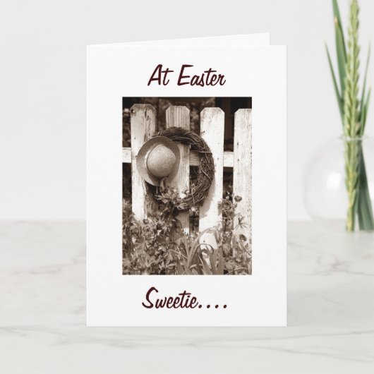 CARTES POUR FÊTES ANNUELLES J'ADORE "VOUS" SUEETIE AU STYLE EASTER-GARDEN (Devant)