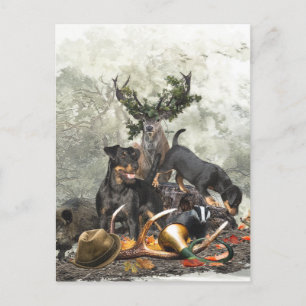 Cartes Pour Fêtes Annuelles Jagdterrier, Terrier de chasse allemand