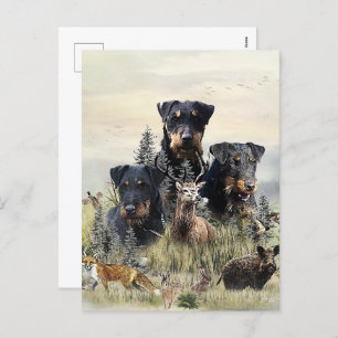 Cartes Pour Fêtes Annuelles Jagdterriers c. Renbrad Kennel