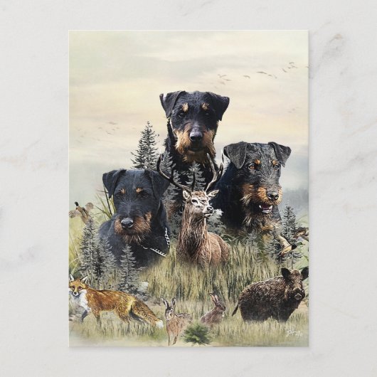 Cartes Pour Fêtes Annuelles Jagdterriers c. Renbrad Kennel (Devant)