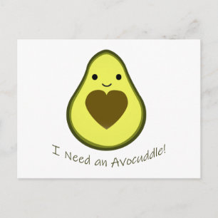 Cartes Pour Fêtes Annuelles J'ai besoin d'un avocat Cute Kawaii Avocado
