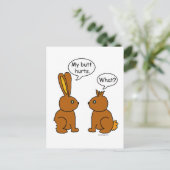 Cartes Pour Fêtes Annuelles J'Ai Blessé Le Mur ! - Quoi ? Lapin Bunny (Debout devant)