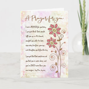 Cartes Pour Fêtes Annuelles J'ai dit une prière pour vous aujourd'hui