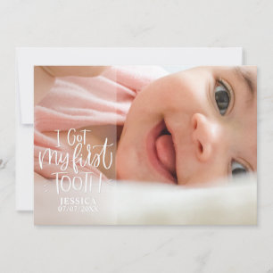 Cartes Pour Fêtes Annuelles J'ai eu ma première petite fille de dent personnal