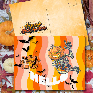 Cartes Pour Fêtes Annuelles J'ai pensé passer par le squelette de citrouille H