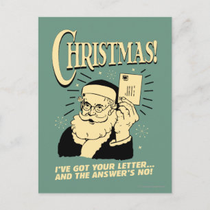 Cartes Pour Fêtes Annuelles J'Ai Ta Lettre.. La réponse est non