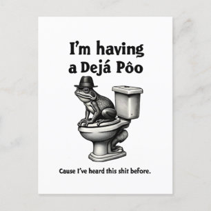 Cartes Pour Fêtes Annuelles J'ai un Poo de Déjà entendu ça avant la grenouille
