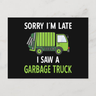 Cartes Pour Fêtes Annuelles J'ai vu des ordures de camion costume de recyclage