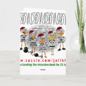 Cartes Pour Fêtes Annuelles Jailbird : Noël en prison (Dos)