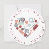 Cartes Pour Fêtes Annuelles J'aime beaucoup le thème de couture (Devant)