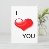 Cartes Pour Fêtes Annuelles J'aime cœur vous (Debout devant)