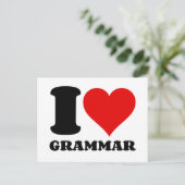 CARTES POUR FÊTES ANNUELLES J'AIME GRAMMAR (Debout devant)