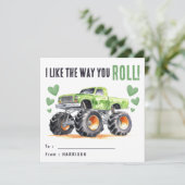 Cartes Pour Fêtes Annuelles J'Aime La Façon Dont Vous Roulez | Green Monster T (Debout devant)