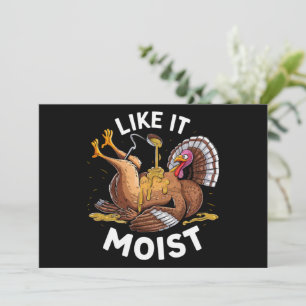 Cartes Pour Fêtes Annuelles J'aime la sauce de dinde de Thanksgiving humide