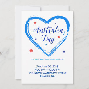 Cartes Pour Fêtes Annuelles "J'AIME L'AUSTRALIE" Jour de l'Australie 26 janvie