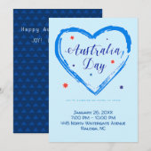 Cartes Pour Fêtes Annuelles "J'AIME L'AUSTRALIE" Journee de l'Australie 26 jan (Devant / Derrière)