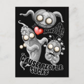 Cartes Pour Fêtes Annuelles J'aime les monstres parce que les gens aiment les  (Devant)