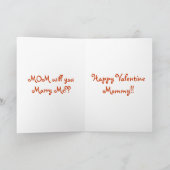 Cartes Pour Fêtes Annuelles J'aime ma maman (Intérieur)