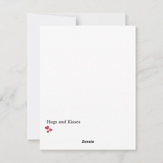 Cartes Pour Fêtes Annuelles J'Aime Ma Petite-Fille Douce...embrasser (Dos)