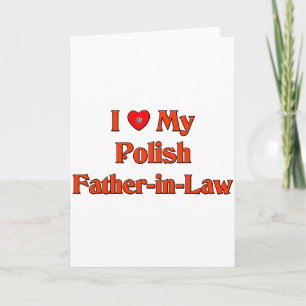Cartes Pour Fêtes Annuelles J'aime mon beau-père polonais