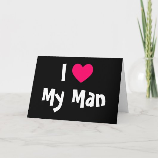 Cartes Pour Fêtes Annuelles J'aime mon homme (Devant)