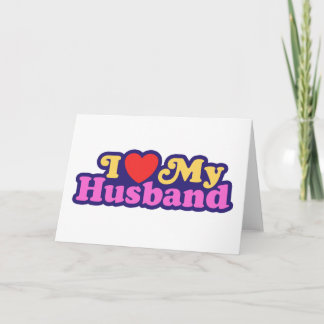 Cartes Pour Fêtes Annuelles J'Aime Mon Mari