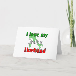 Cartes Pour Fêtes Annuelles J'Aime Mon Mari Italien