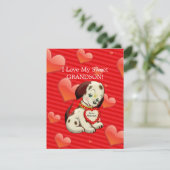 Cartes Pour Fêtes Annuelles J'aime mon petit-fils chéri...voeux de la Saint-Va (Debout devant)