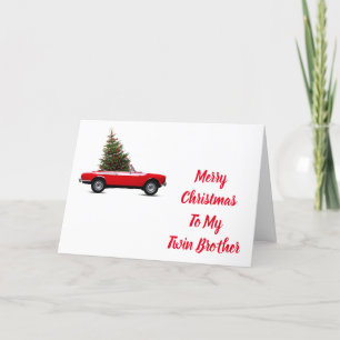 CARTES POUR FÊTES ANNUELLES J'AIME MON "TWIN BROTHER" À NOËL