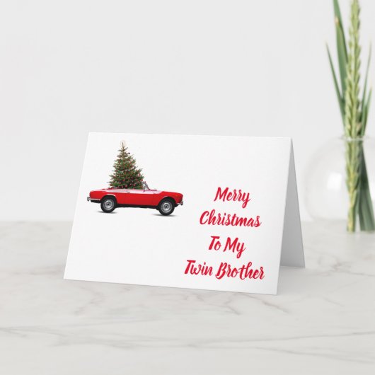 CARTES POUR FÊTES ANNUELLES J'AIME MON "TWIN BROTHER" À NOËL (Devant)