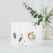 Cartes Pour Fêtes Annuelles J'aime Noël un latte (Debout devant)