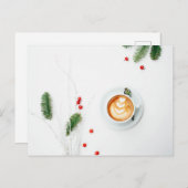 Cartes Pour Fêtes Annuelles J'aime Noël un latte (Devant / Derrière)