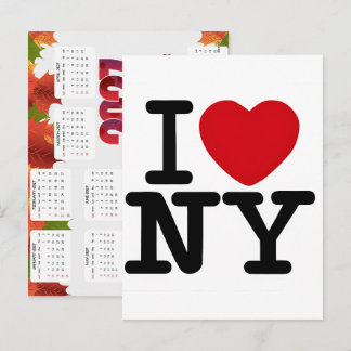 Cartes Pour Fêtes Annuelles J'aime NY