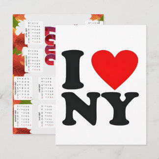Cartes Pour Fêtes Annuelles J'aime NY