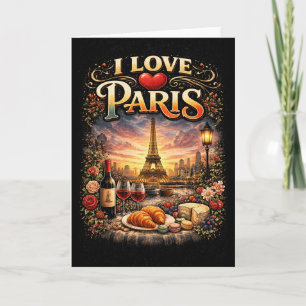 Cartes Pour Fêtes Annuelles J'aime Paris