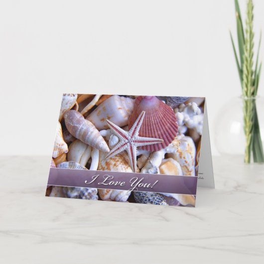 Cartes Pour Fêtes Annuelles J'Aime Que Vous Clam Shells Card (Devant)