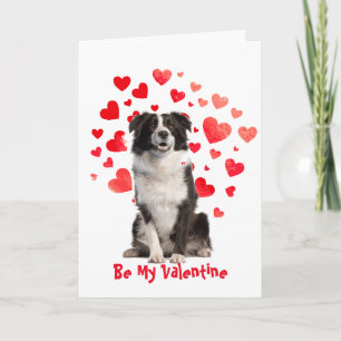 Cartes Pour Fêtes Annuelles J'Aime Te friser Collie Dog Valentine