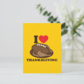 Cartes Pour Fêtes Annuelles J'aime Thanksgiving (Debout devant)