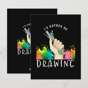 Cartes Pour Fêtes Annuelles  J'aimerais mieux dessiner
