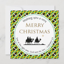 Cartes Pour Fêtes Annuelles JAMAICA FLAG Trois hommes sages Noël jamaïcain