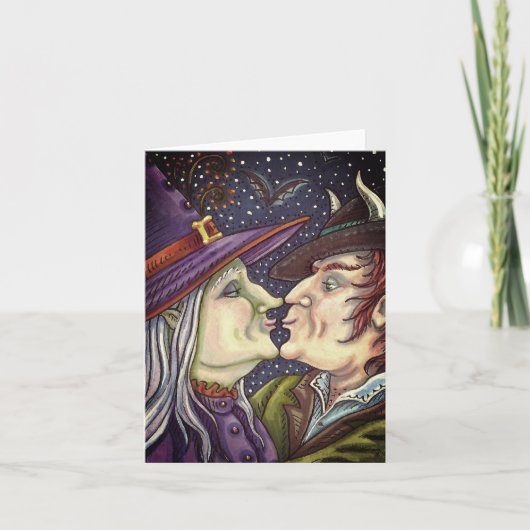 CARTES POUR FÊTES ANNUELLES JAMAIS TROP VIEILLE POUR ROMANCE, WITCH & WARLOCK (Devant)