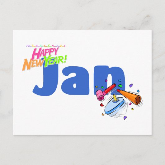 Cartes Pour Fêtes Annuelles Jan (Devant)