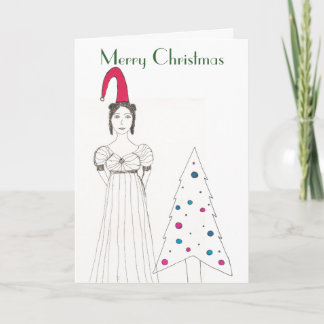 Cartes Pour Fêtes Annuelles Jane Austen, casquette de Noël, Christm...