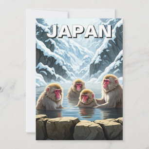 Cartes Pour Fêtes Annuelles Japon Jigokudani Singes du parc des singes