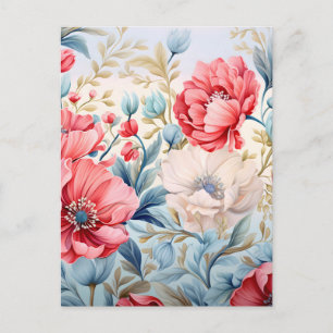 Cartes Pour Fêtes Annuelles Jardin botanique de fleurs romantiques élégantes