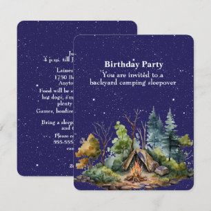 Cartes Pour Fêtes Annuelles Jardin Camping Anniversaire Fête Jeune Garçon