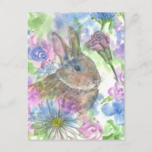 Cartes Pour Fêtes Annuelles Jardin de printemps de Pâques Rabbit