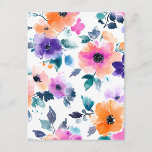 Cartes Pour Fêtes Annuelles Jardin de printemps vintage aquarelle florale